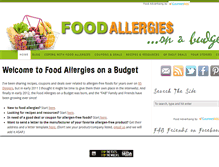 Tablet Screenshot of foodallergiesonabudget.com